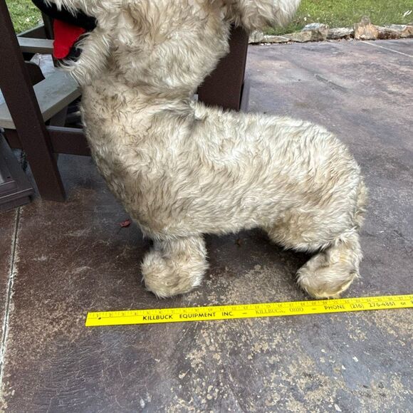 Vintage Elka large plush dog stuffed animal 1950s 25” old toys collector - Picture 11 of 11